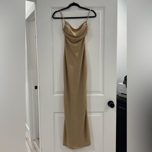 Elegant Gold Evening Dress